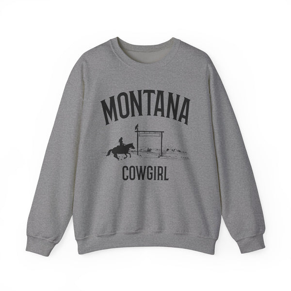 Montana Sweatshirt - Mountain Cowgirl Graphic Crewneck