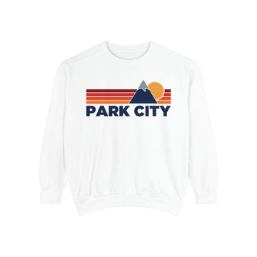 Buy white Park City, Utah Mountain Stripes Sweatshirt | Comfort Colors - 100% Cotton
