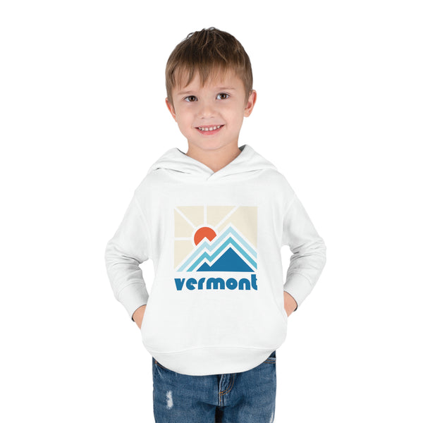 Vermont Toddler Hoodie - Minimal Style Unisex Vermont Toddler Sweatshirt