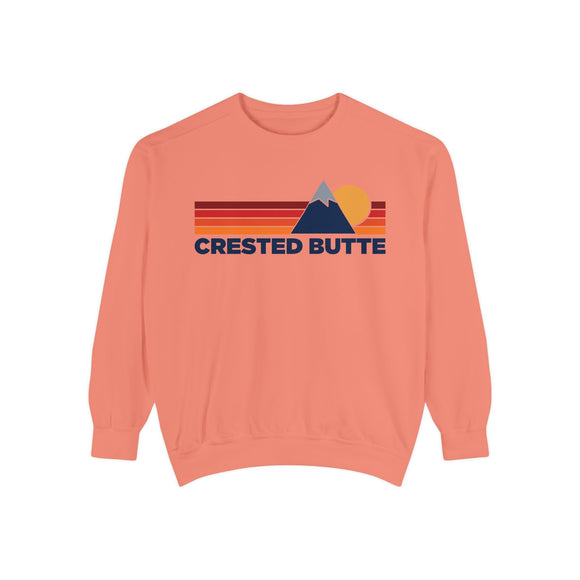 Crested Butte, Colorado Mountain Stripes Sweatshirt | Comfort Colors - 100% Cotton