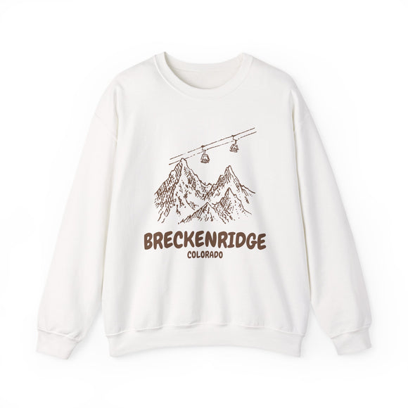 Breckenridge, Colorado Mountain Gondola Sweatshirt, Travel Graphic