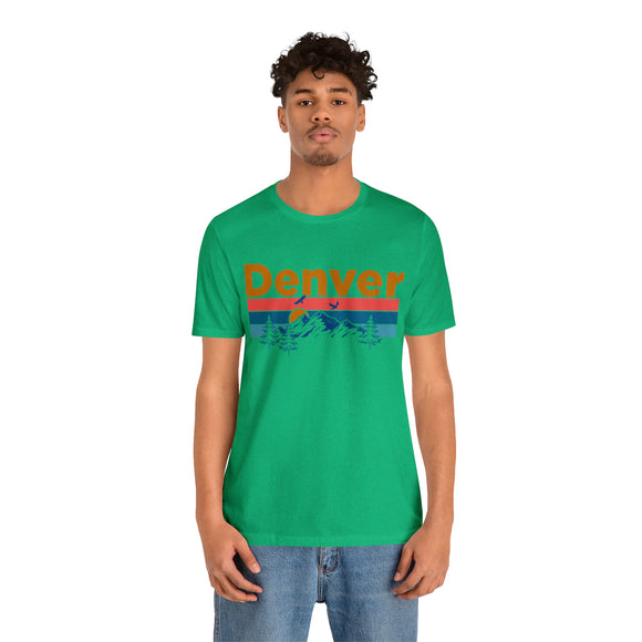 Denver, Colorado Shirt - Mountain Sunset Unisex Denver T-Shirt