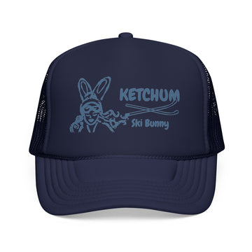 Buy dark-navy Ketchum, Idaho Ski Bunny Trucker Hat