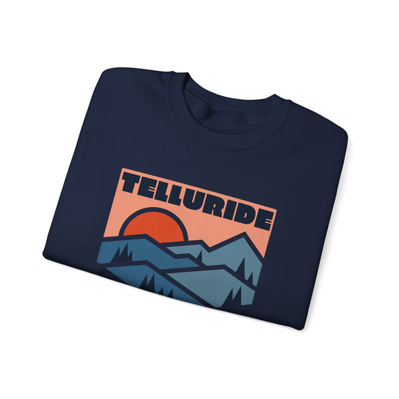 Telluride, Colorado Sweatshirt Retro Mountains, Telluride Unisex Graphic Crewneck