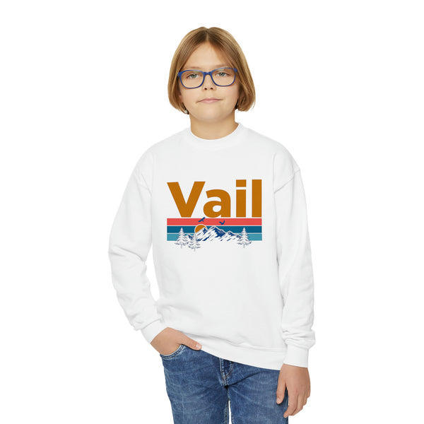 Vail, Colorado Youth Sweatshirt - Unisex Kid's Vail Crewneck Sweatshirt