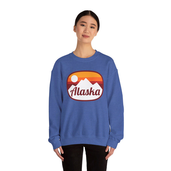 Alaska Sweatshirt - Unisex Retro Ombre Alaska Crewneck Sweatshirt