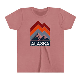 Alaska Youth Shirt - Retro Mountain Alaska Kid's T-Shirt