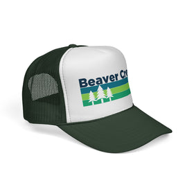 Beaver Creek, Colorado Retro Trees Trucker Hat - Vintage Style Beaver Creek Cap - 0
