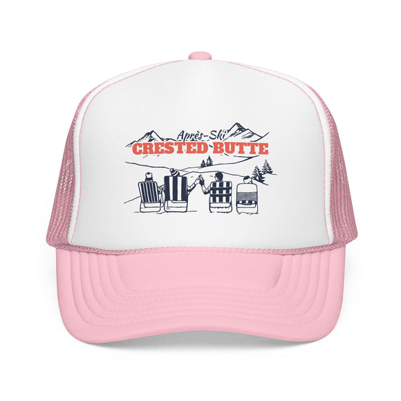 Crested Butte, Colorado Après-ski Trucker Hat — Foam Mesh Cap