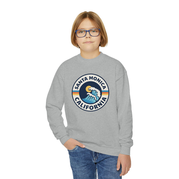 Santa Monica, California Youth Sweatshirt - Unisex Kid's Santa Monica Crewneck Sweatshirt
