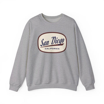 Buy sport-grey San Diego, California Sweatshirt - Unisex Retro Crewneck San Diego Sweatshirt