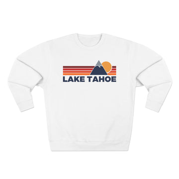 Premium Lake Tahoe, California Mountain Lines Graphic Sweatshirt - 0
