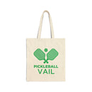 Vail, Colorado Cotton Canvas Pickleball Vail Tote Bag-1