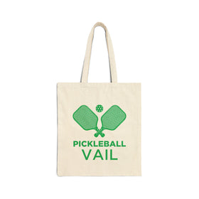 Vail, Colorado Cotton Canvas Pickleball Vail Tote Bag
