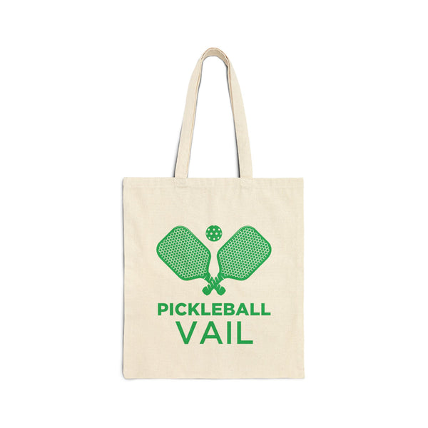 Vail, Colorado Cotton Canvas Pickleball Vail Tote Bag