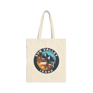 Sun Valley, Idaho Cotton Canvas Tote Bag Ski Lift - 15" x 16"