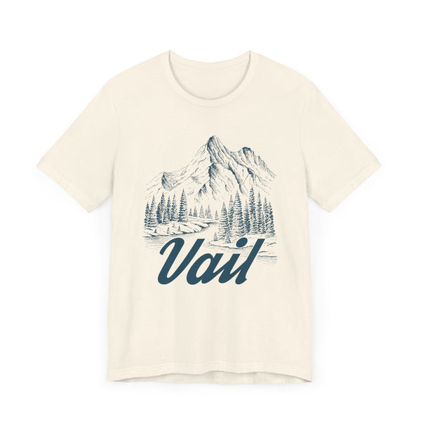 Vail, Colorado Graphic Tee - Mountain Illustration Vail T Shirt
