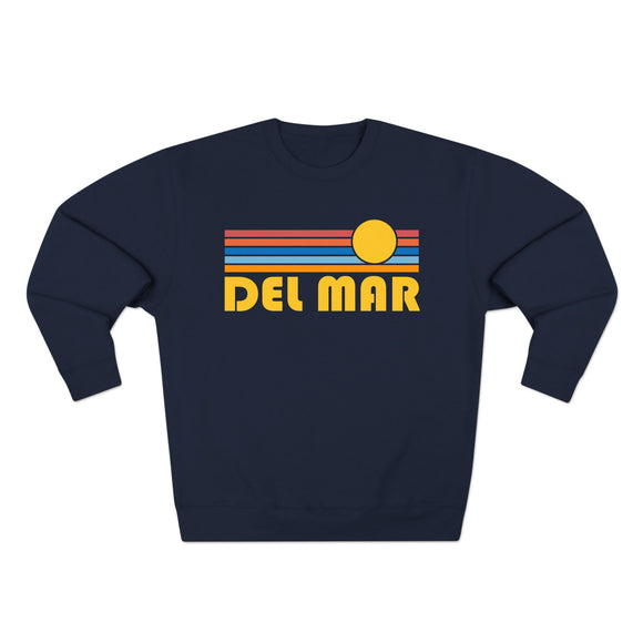 Premium Del Mart, California Retro Sun Graphic Sweatshirt