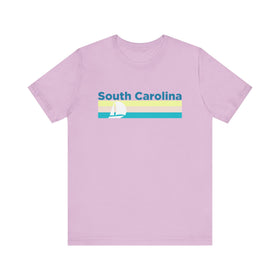 Buy lilac South Carolina T Shirt - Sailboat Graphic South Carolina Tee