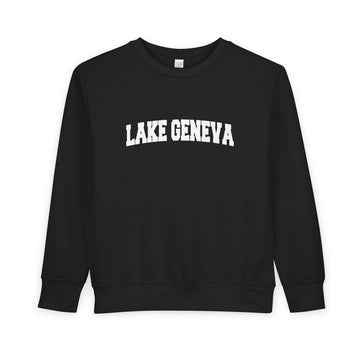Buy black Lake Geneva, Wisconsin Toddler Sweatshirt - Lake Geneva Toddler Crewneck Sweatshirt