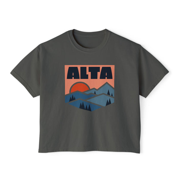 Alta, Utah Women's Boxy Graphic Tee - Slightly Cropped