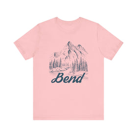 Buy pink Bend, Oregon Graphic Tee - Mountain Illustration Bend T Shirt