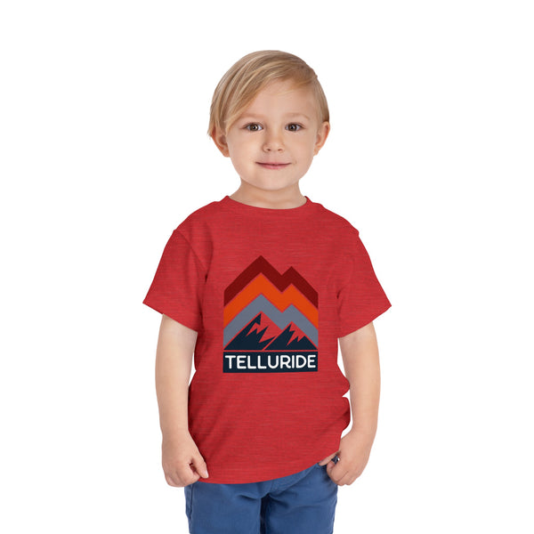 Telluride, Colorado Toddler T-Shirt - Retro Palm Tree Toddler Telluride Shirt