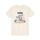 Utah Yeti Snowboard Youth Tee - Kids Skiing Shirt-1