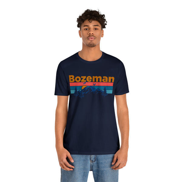 Bozeman, Montana Shirt - Mountain Sunset Unisex Bozeman T-Shirt