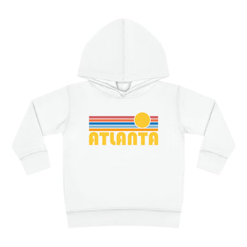 Buy white Atlanta, Georgia Toddler Hoodie - Retro Sunrise Unisex Atlanta Toddler Sweatshirt