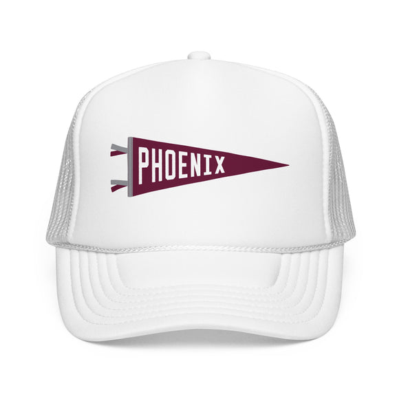 Phoenix, Arizona Pennant Trucker Hat — Retro Flag Foam Cap