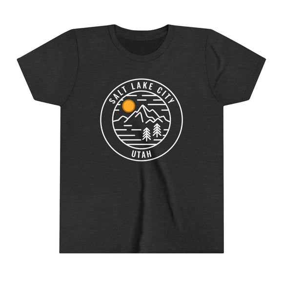 Salt Lake City, Utah Youth Shirt - Retro Mountain Salt Lake City Kid's T-Shirt
