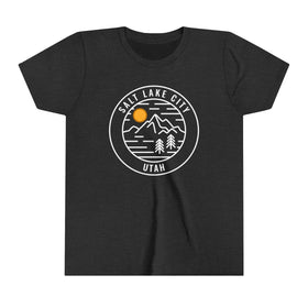 Salt Lake City, Utah Youth Shirt - Retro Mountain Salt Lake City Kid's T-Shirt