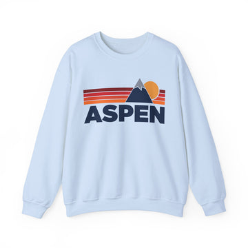 Buy light-blue Aspen, Colorado Sweatshirt Retro Mountains, Aspen Unisex Crewneck, Vintage Cozy Jumper, Gift for Outdoor Lovers