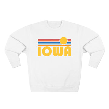 Premium Iowa Retro Sun Graphic Sweatshirt - 0