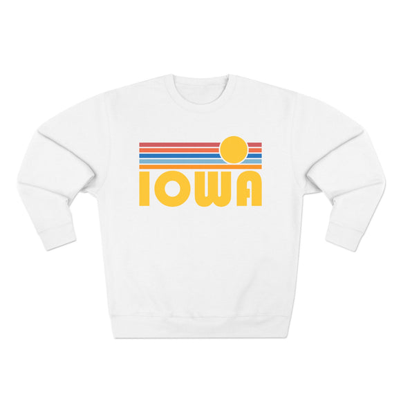 Premium Iowa Retro Sun Graphic Sweatshirt
