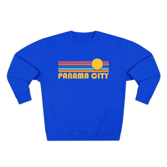 Premium Panama City, Florida Retro Sun Graphic Sweatshirt