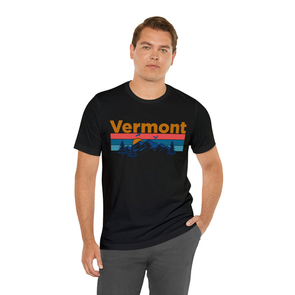 Vermont T-Shirt - Mountain Sunset Unisex Vermont Shirt