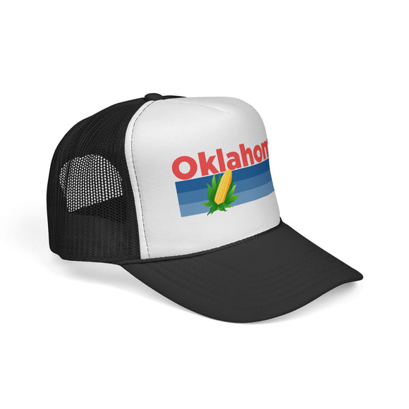 Oklahoma Retro Corn and Farm Trucker Hat