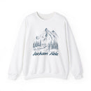Jackson Hole, Wyoming Sweatshirt - Mountain Illustration Graphic Crewneck-1