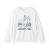 Jackson Hole, Wyoming Sweatshirt - Mountain Illustration Graphic Crewneck