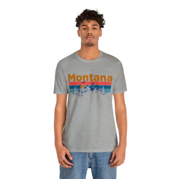 Montana T-Shirt - Mountain Sunset Unisex Montana Shirt