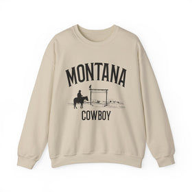 Montana Sweatshirt - Mountain Cowboy Graphic Crewneck - 0