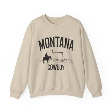 Montana Sweatshirt - Mountain Cowboy Graphic Crewneck - 0