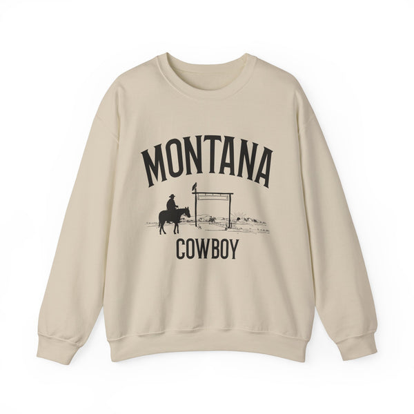 Montana Sweatshirt - Mountain Cowboy Graphic Crewneck
