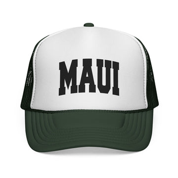Buy dark-green Maui, Hawaii Collegiate Style Trucker Hat
