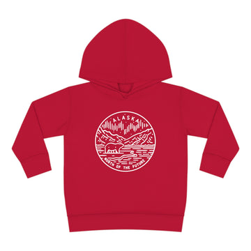 Buy vintage-red Alaska Toddler Hoodie - State Design Unisex Alaska Toddler Sweatshirt