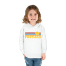 Portland, Oregon Toddler Hoodie - Retro Sunrise Unisex Portland Toddler Sweatshirt-20