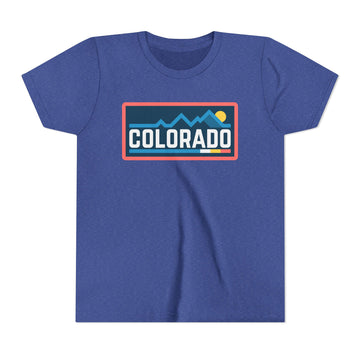 Buy heather-true-royal Colorado Youth Graphic Tee - Kids T Shirt