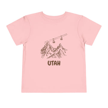Buy pink Utah Toddler T-Shirt — Vintage Gondola Ski Mountain Tee